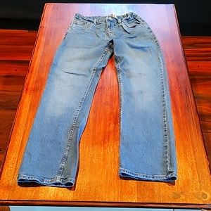 Boys size 18- Levi straight leg Jeans with drawstring buttons- inside!  29×31
